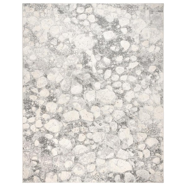 Blayne Basalt Gray Camouflage 6 ft. x 9 ft. Geometric Indoor Area Rug