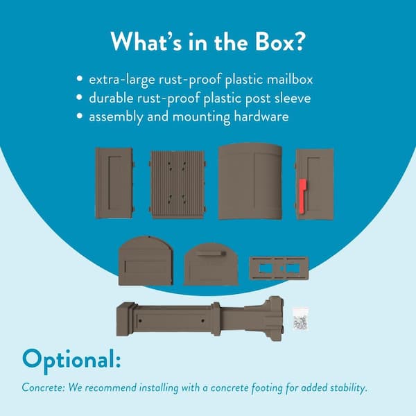 Architectural Mailboxes Grand Haven Mocha, Extra Large, Plastic