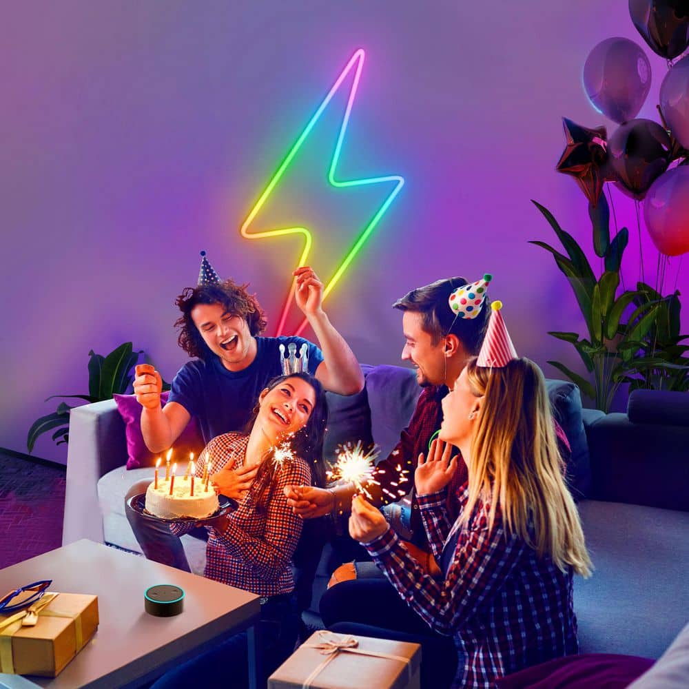 Govee 6.5ft RGBIC Multicolor LED Neon Rope Light
