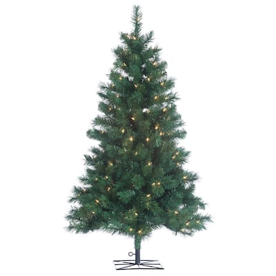 Collapsible Pre Lit Christmas Trees Artificial Christmas Trees The Home Depot