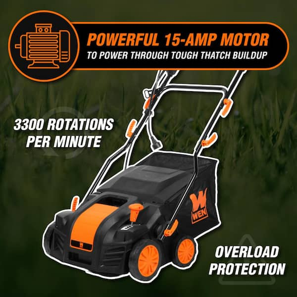 Vonhaus 2 in 1 lawn outlet scarifier and aerator