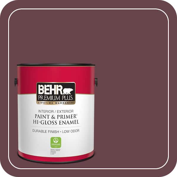 BEHR PREMIUM PLUS 1 gal. #PMD-63 Estate Vineyard Hi-Gloss Enamel Interior/Exterior Paint & Primer