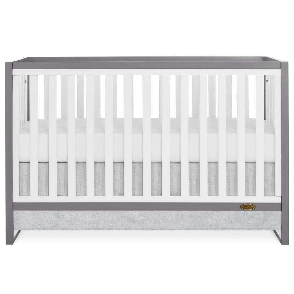 Dream On Me Arlo 5-in-1 Steel Grey and White Convertible Crib -  658-SGYW