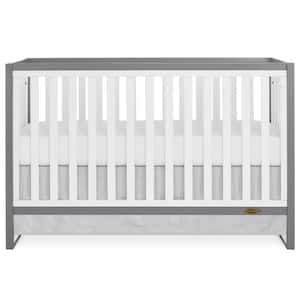 Arlo 5-in-1 Steel Grey and White Convertible Crib