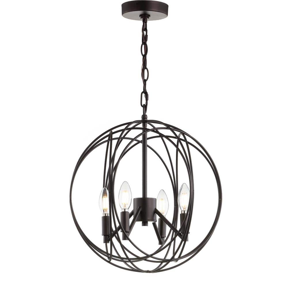 Contemporary 93'' Dark Grey Metalwork LED Pendant Light