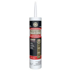 Paintable Silicone Supreme 9.5 oz. White Kitchen and Bath Caulk