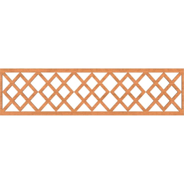 Ekena Millwork Hadley Fretwork 0.25 in. D x 47 in. W x 12 in. L Cherry Wood Panel Moulding