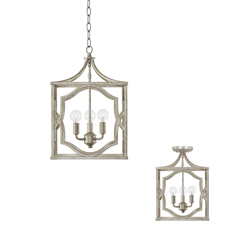 Blakely 60-Watt 3-Light Antique Silver Pendant Light, No Bulbs Included price history on PriceWatchPro