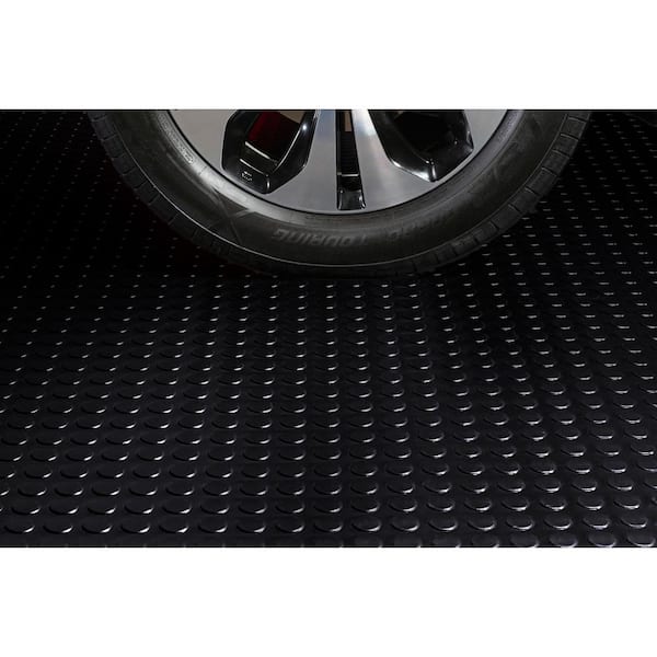 G-Floor 8 ft. 6 in. x 24 ft. Small Coin Garage Floor Mat in Midnight