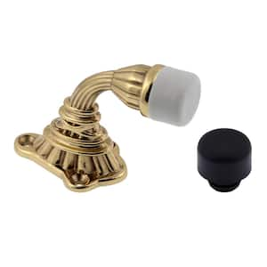 Solid Brass Ribbon and Reed Crane Door Stop in Polished Brass