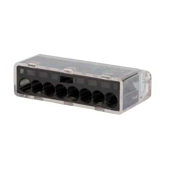 Contractor's Choice Black 8 Port Push-In Wire Connector (40-Pack)