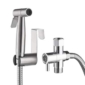 4.9 in. L x 4.7 in. W Non-Electric Stainless Steel Handheld Bidet Toilet Attachment Sprayer for Toilet Bidet in Chrome