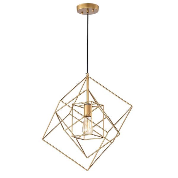 Arabella 20 in. 1-Light Indoor Gold Pendant Chandelier