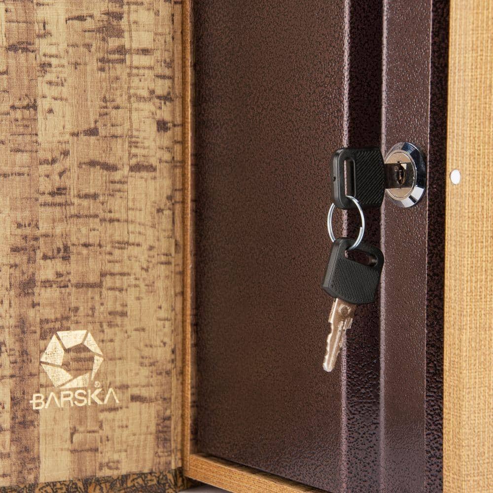Antique Map Solid Steel Book Safe with Key Lock