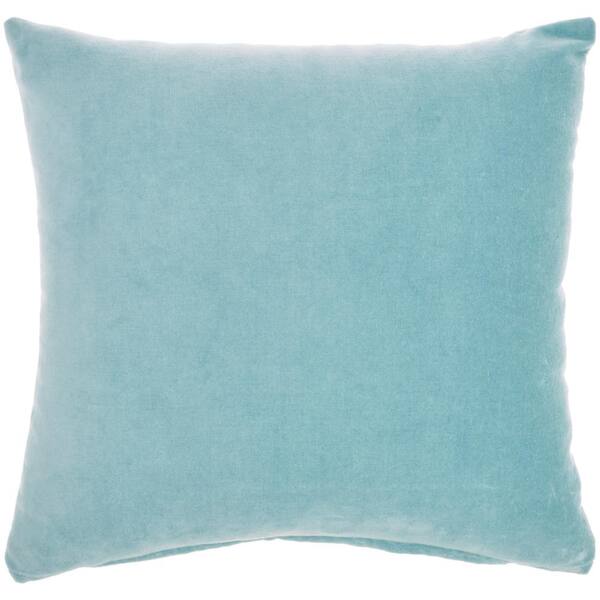 Mina Victory Lifestyles Aqua 16 in. x 16 in. Throw Pillow