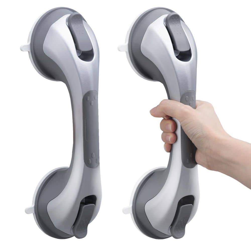 12.2 in x 3.7 in Grab Bars for Bathtubs and Showers, Removable Bath Handrails for Seniors, Silver (2-Pack) price history on PriceWatchPro