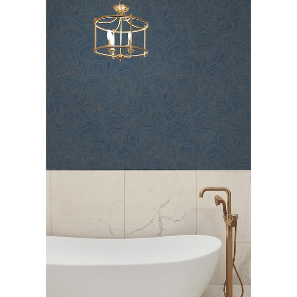 Geodes Navy Blue Wallpaper