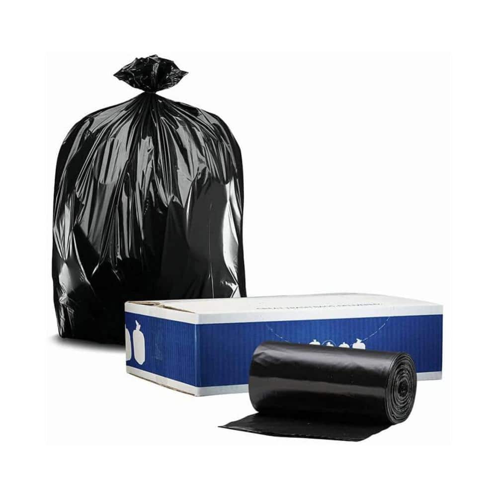 Feisco 1.6 Gallon Black Trash Bag,6L Drawstring Garbage Bag Trash Can  Liner,120 Counts,0.51 Mil