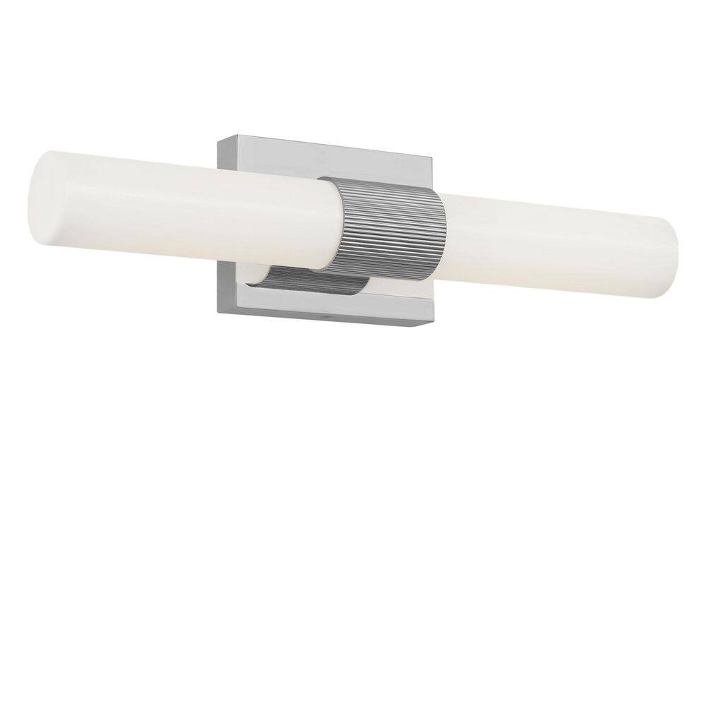 Sarco 18 in. W x 4.5 in. H Chrome Modern Dimmable LED Bathroom Vanity Light with White Acrylic Shade price history on PriceWatchPro