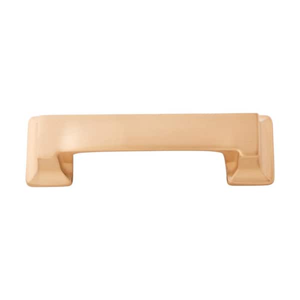 HICKORY HARDWARE Studio 3 in. and 3-3/4 in. (96 mm) Brushed Golden Brass Drawer Cup Pull (10-Pack)