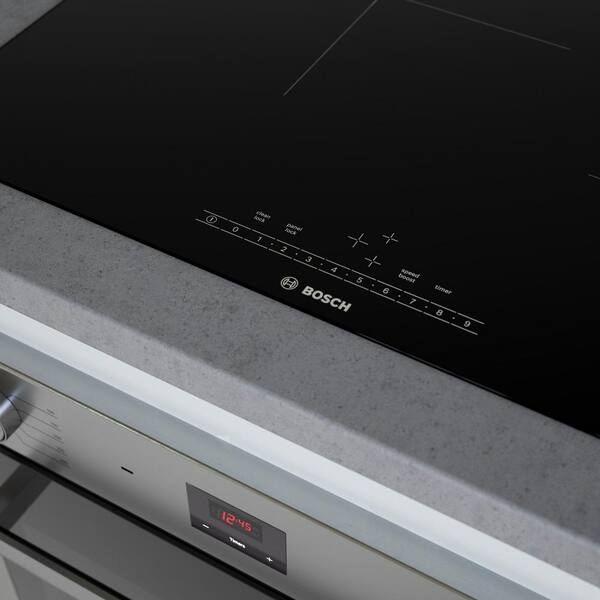 Bosch 500 24 in. Induction Cooktop in Black with 3 Elements