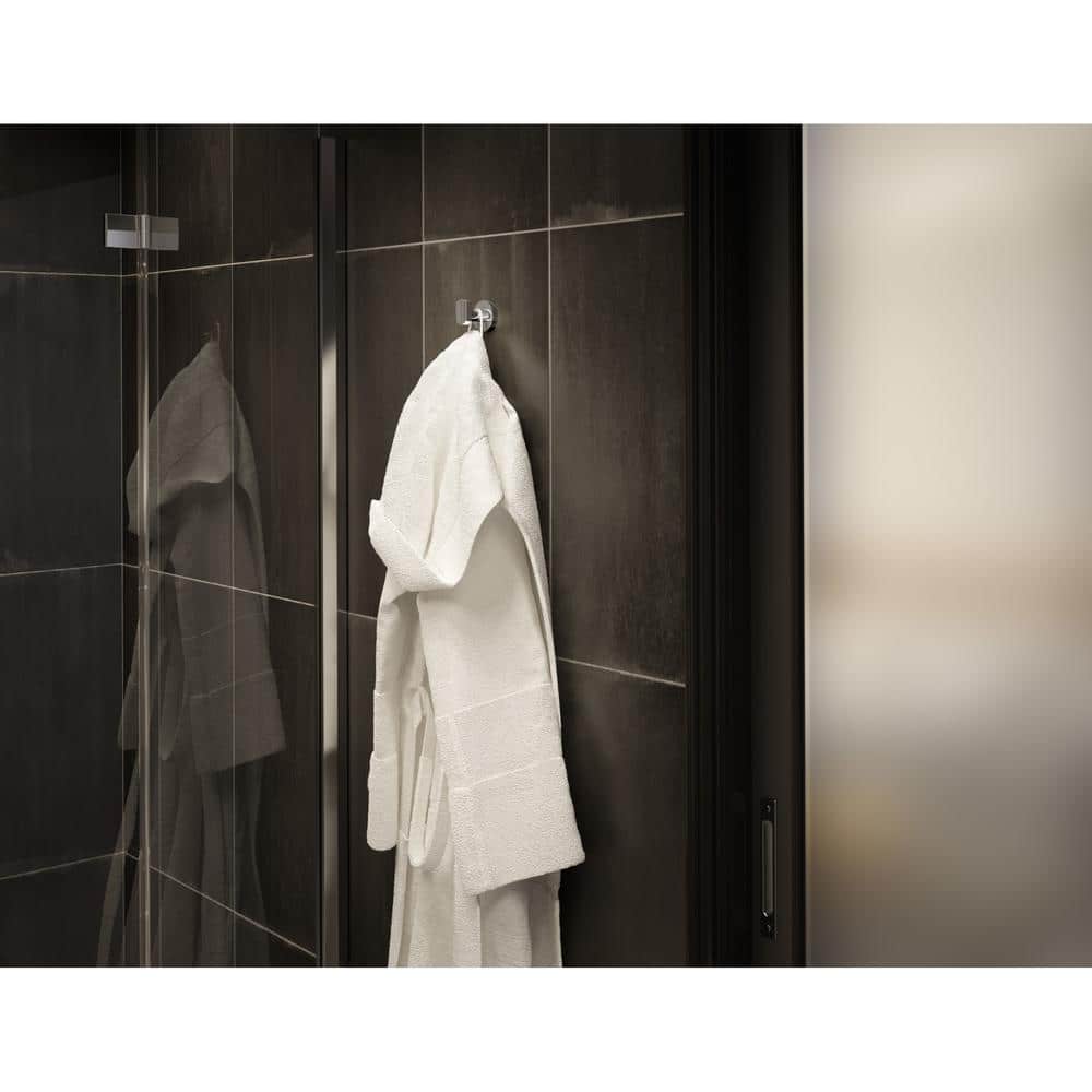 Polished Chrome Modern Metal Wall-Mounted Robe Hook