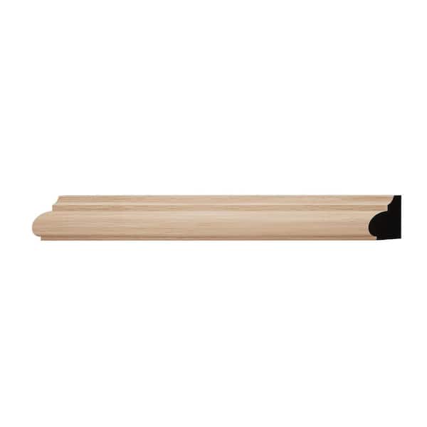 Ekena Millwork WM1207 0.69 in. D x 0.88 in. W x 6 in. L Wood (Red Oak) Baseboard Moulding Sample