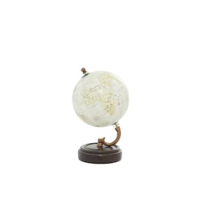 8 in. Yellow Wood Decorative Globe