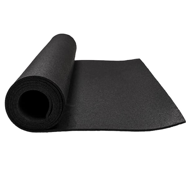 Black 48 in. x 72 in. Indoor/Outdoor Anti-Fatigue Rubber Utility Mat