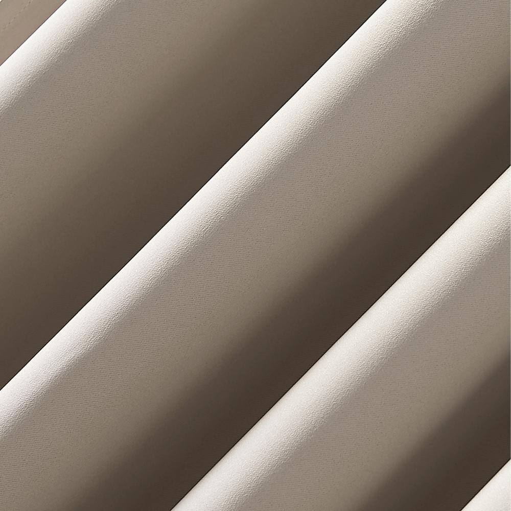 Stone Blackout Rod Pocket Polyester Curtain Panel 52 x 63