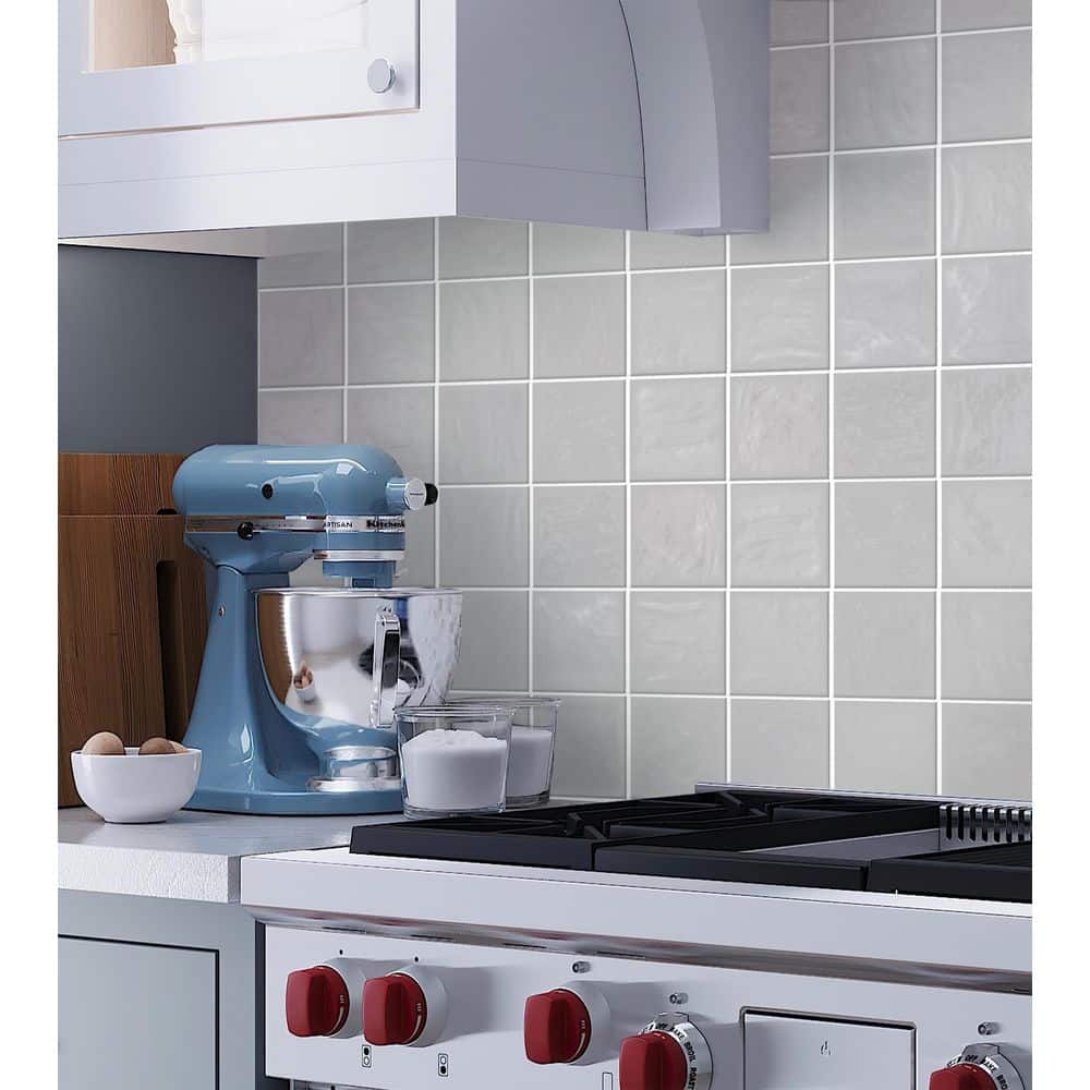 Apollo White 5x5 Polished Ceramic Subway Tile