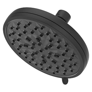 Hydrofuse 6-Spray With 1.75 GPM 5.563 in. Wall Mount Fixed Shower Head in Spot Defense Matte Black