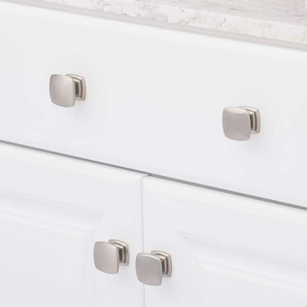 Euro-Contemporary 1-1/2 in. Satin Nickel Cabinet Knob