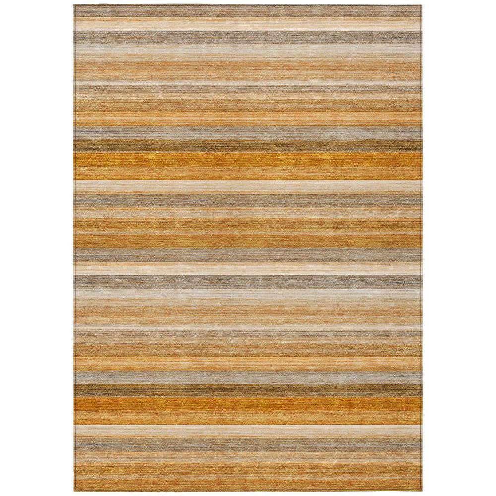 Brown and Orange 5 ft. x 8 ft. Woven Striped Polyester Rectangle Indoor/Outdoor Area Rug price history on PriceWatchPro
