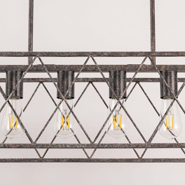 Briignite 6-Light Brown/Oil Rubbed Bronze Farmhouse