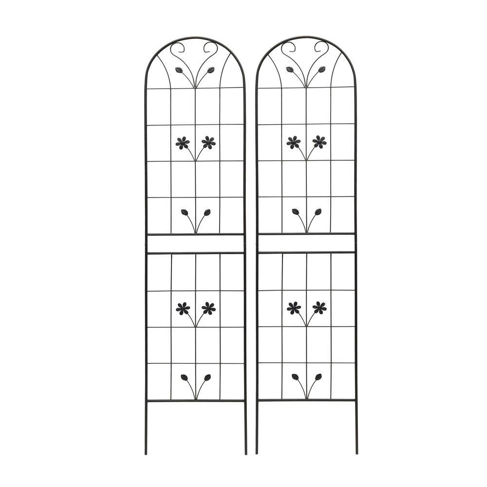 2 Pack 86.7 x 19.7 Metal Garden Trellis Rustproof Trellis for Climbing