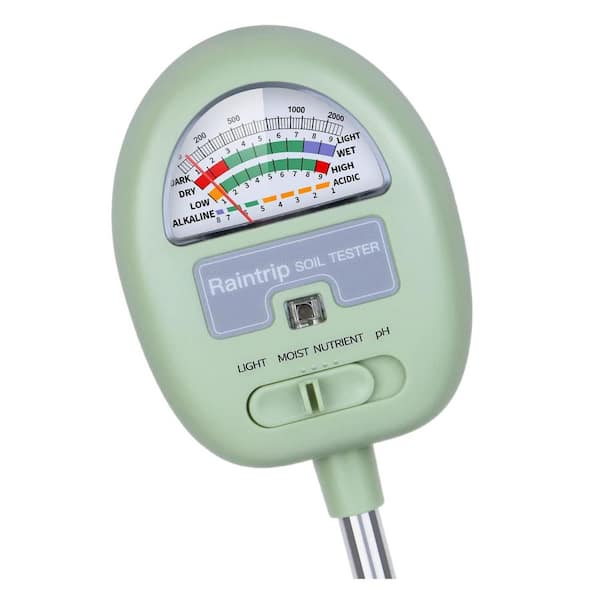 4-in-1 Soil Moisture Meter for Plants, Moist, Light, Nutrients, pH Tester for Garden, Lawn, Farm, Indoor and Outdoor Use