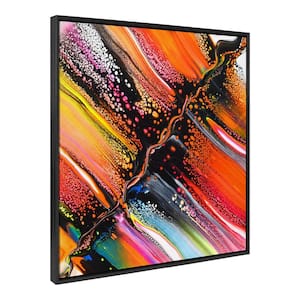 "Colorful Abstract" by Xizhou Xie, 1-Piece Framed Canvas Abstract Art Print, 30 in. x 30 in.