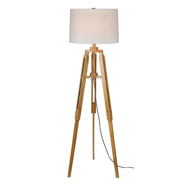 Renwil Norske 59 in. Natural Wood Floor Lamp