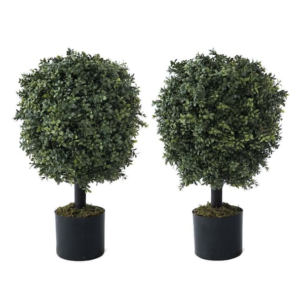 HWT 19 in. 2 Piece Artificial Boxwood Ball UV Proof Faux Topiary Ball  Lifelike Greenery Balls Outdoor Indoor HT-19-2Ball - The Home Depot