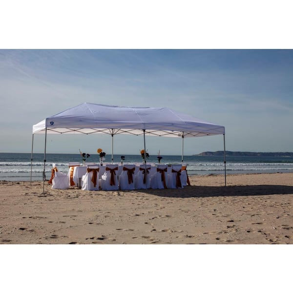 Z-SHADE White 20-ft. x 10-ft. Everest Instant Canopy Outdoor
