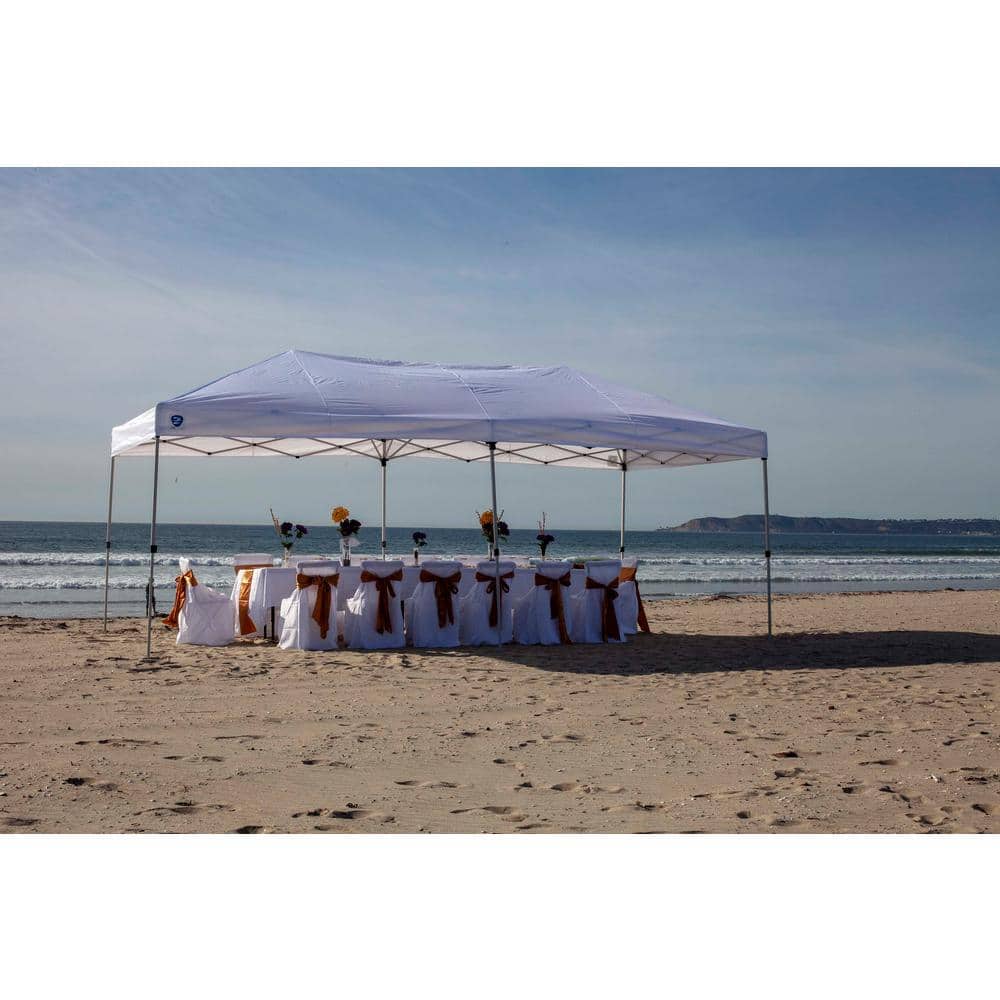 White Adjustable Steel Frame 20x10 ft Instant Canopy Shelter