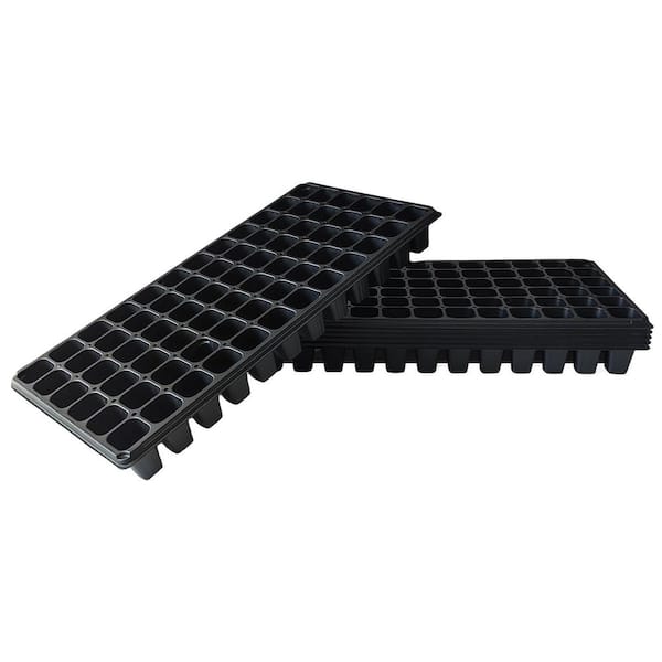 10-Pack 21.25 in. x 11 in. x 2.36 in. Deep 72 Cell Seedling Trays, Thick Durable 72 Cell Plug Tray Big Cell Seed Trays