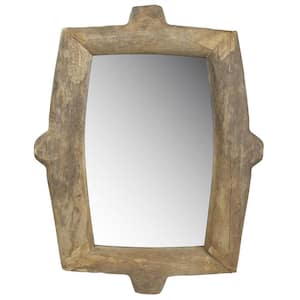 2 in. x 14 in. Classic Rectangle Framed Brown Vanity Mirror