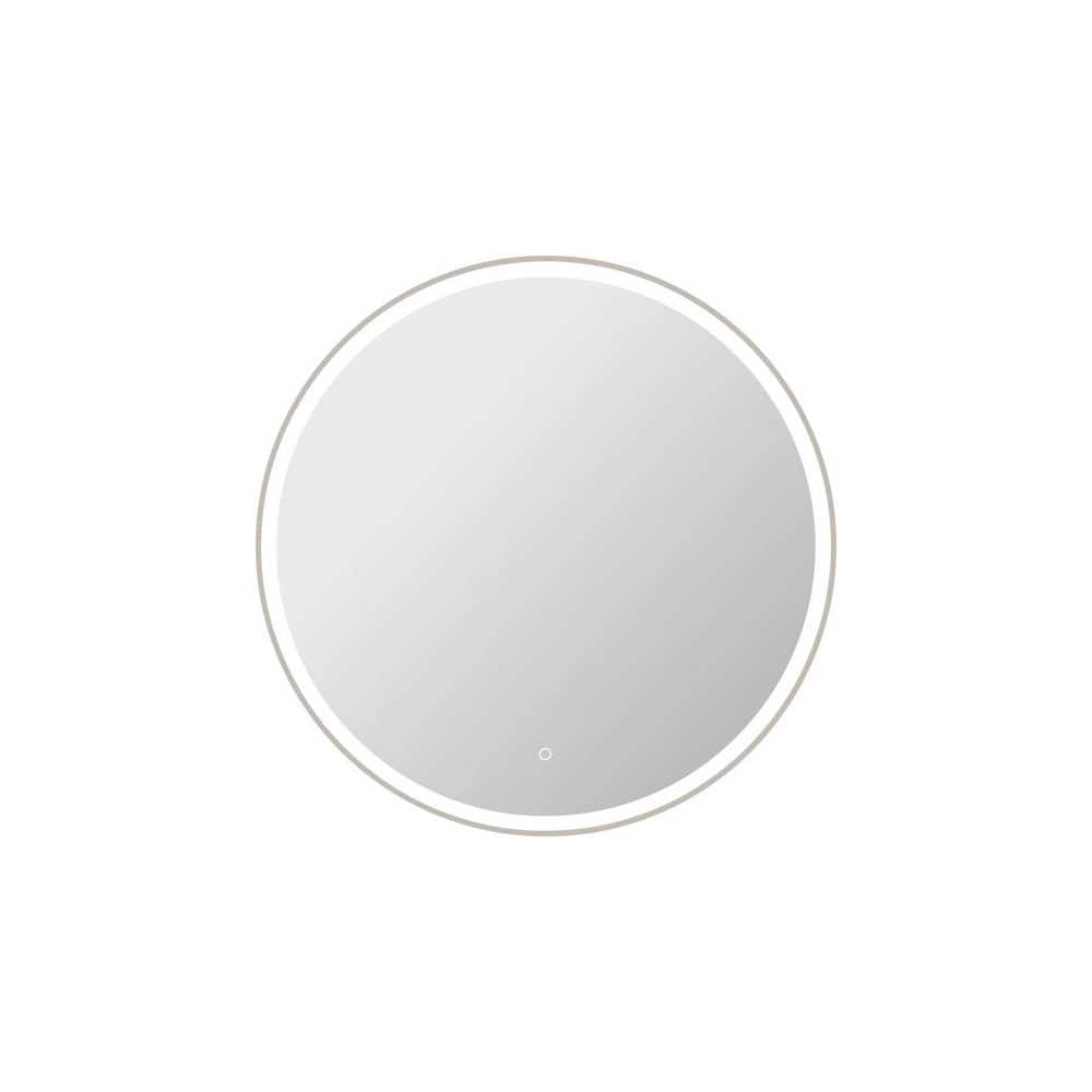 39 in. W x 39 in. H Round Framed LED Wall Mirror in Silver price history on PriceWatchPro