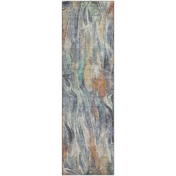 Addison Rugs Mayfield Premium Machine Washable Abstract AMF2269 Copper ...