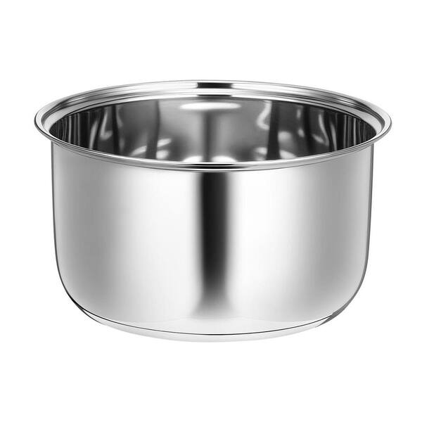 5.5-Cup Stainless Steel Inner Pot Silver Finish Rustproof Corrosion Resistant For Rice Multi-Cooker Set