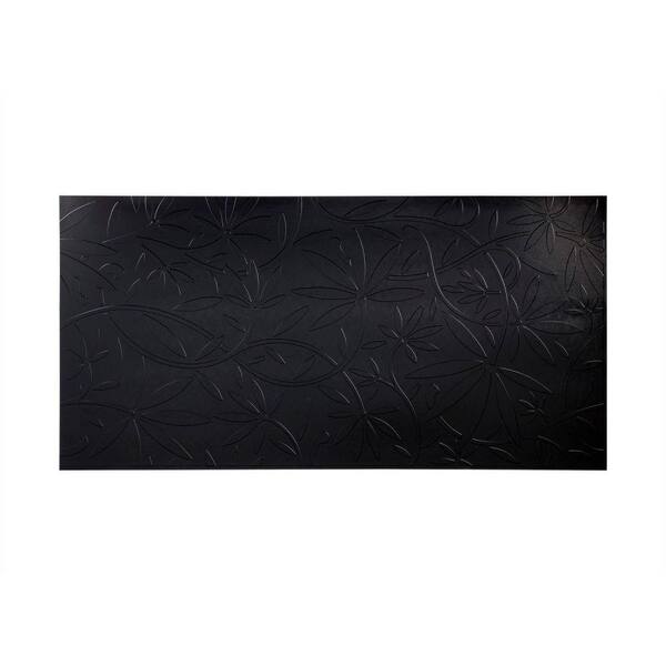 Fasade 96 in. x 48 in. Audrey Decorative Wall Panel in Black