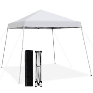 10 ft. x 10 ft. White Outdoor Instant Pop-Up Canopy with Carrying Bag
