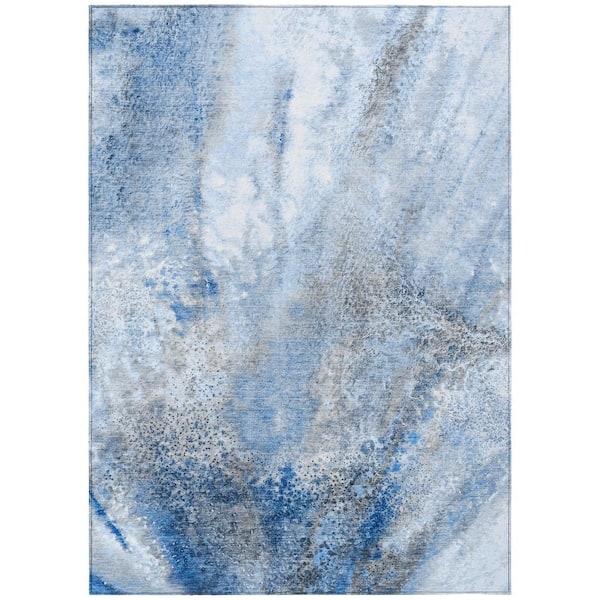 Chantille ACN505 Navy 2 ft. 6 in. x 3 ft. 10 in. Machine Washable Indoor/Outdoor Geometric Area Rug